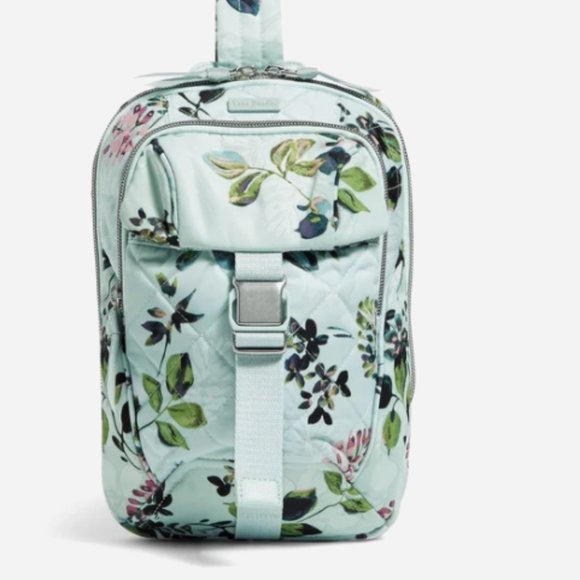 Vera Bradley Handbags - Vera Bradley Seawater Blooms Utility Sling